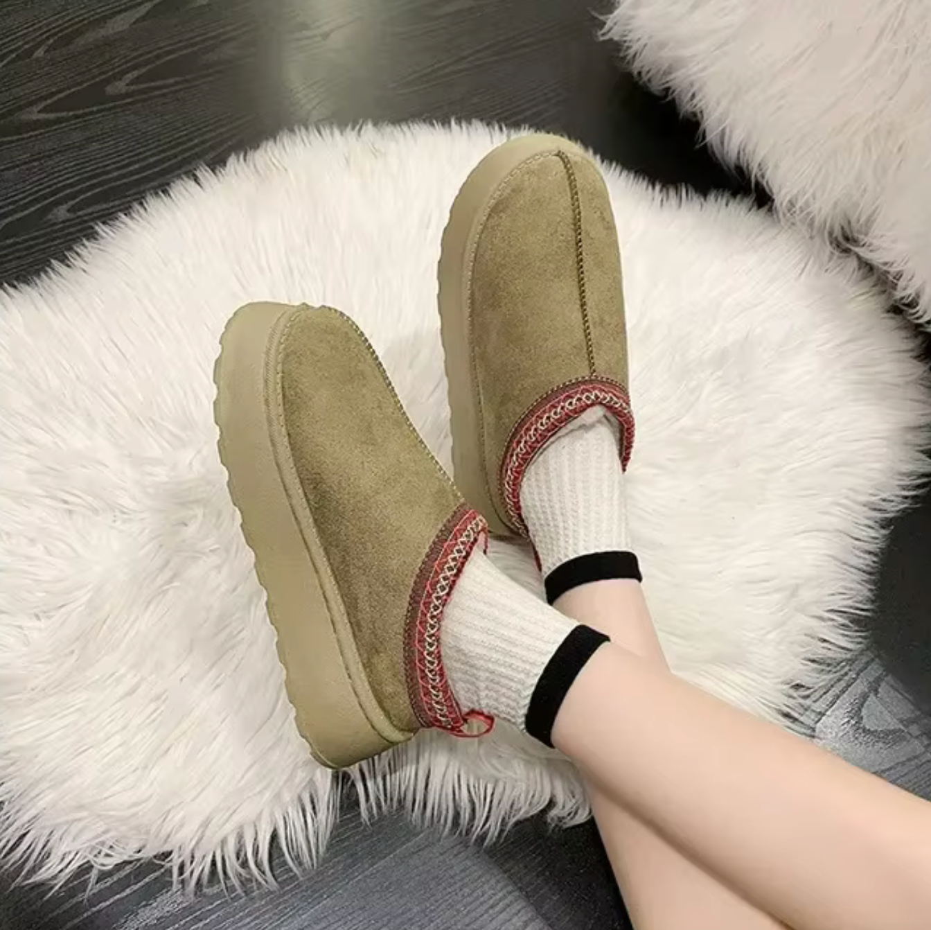Botines afelpados