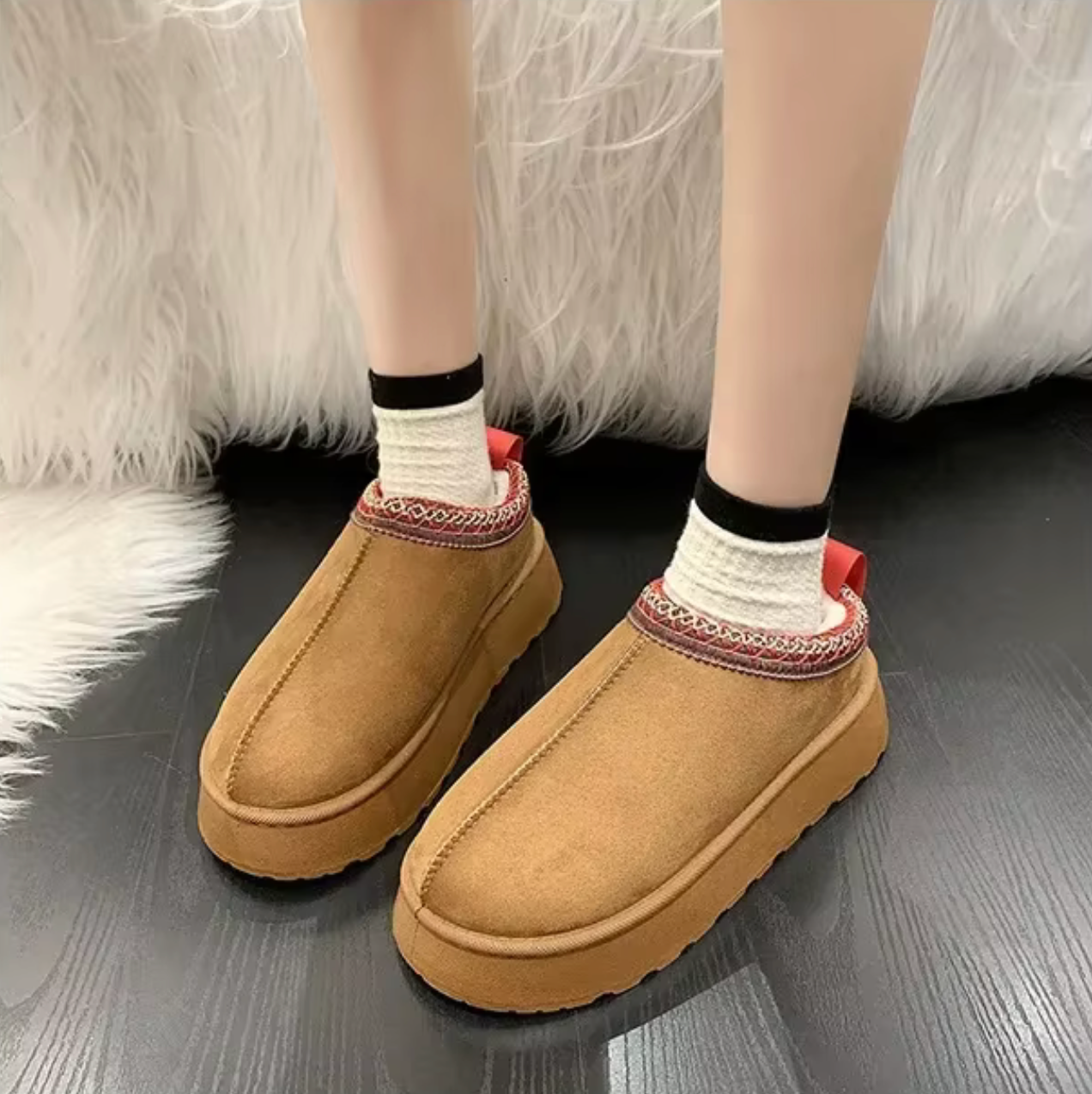 Botines afelpados
